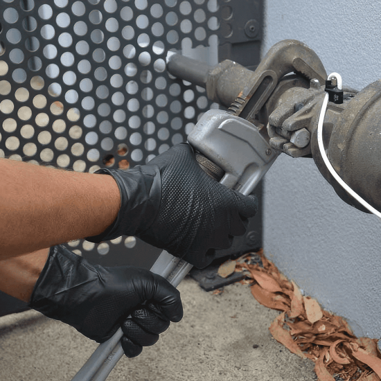 Сверхпрочные резиновые перчатки, нитриловые, чёрные, 50 шт. 8гр. Размер L