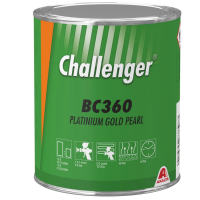 BC360 Платино золотистый перл Challenger BC  1л. Краска на основе акриловой смолы Challenger BC для ремонта автомобилей.
