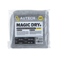 Микрофибровое двухстороннее полотенце 50*50 см, ГРАФИТОВОЕ, 600+600гр/м2 для сушки авто MAGIC DRY+