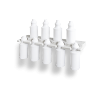 Комплект: держатель настенный для бутылок 1 шт,  бутылка белая 10 шт.