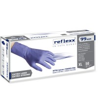 Одноразовые перчатки химостойкие сверхдлинные 29см. Reflexx R99-XXL. 8,8 гр. Толщина 0,15 мм.