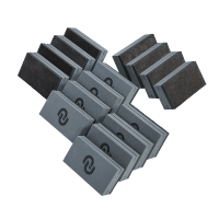 Аппликатор поролон + фибра для разнесения составов по поверхности 90 мм*50 мм, комплект 16 шт.