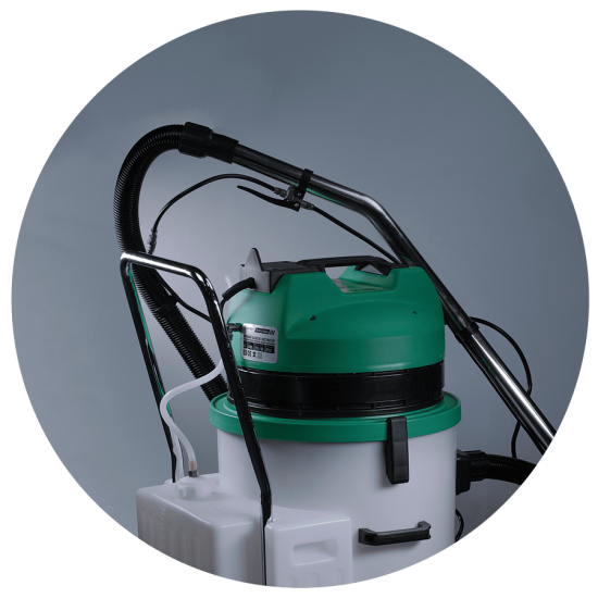 Моющий пылесос экстрактор для влажной уборки и химчистки тканевых поверхностей с пластиковым баком. 3000 Вт, 3 турбины