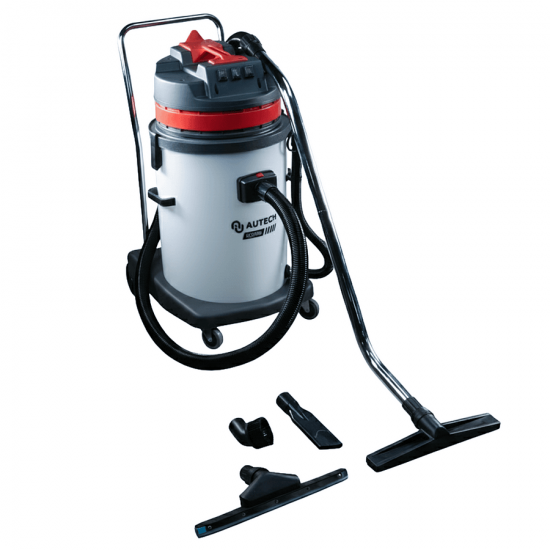Пылеводосос для влажной и сухой уборки с пластиковым баком. 3000 Вт, 3 турбины