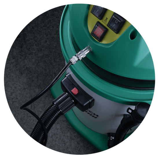 Моющий пылесос экстрактор для влажной уборки и химчистки тканевых поверхностей с пластиковым баком. 3000 Вт, 3 турбины