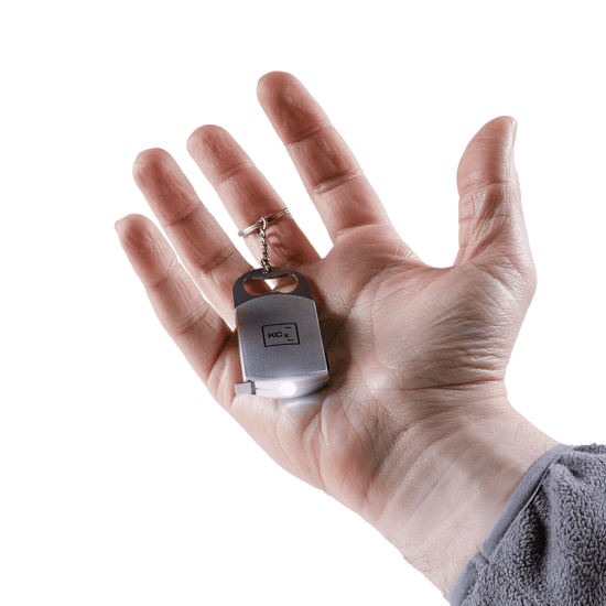 Брелок-открывалка с рулеткой и фонариком «Open»