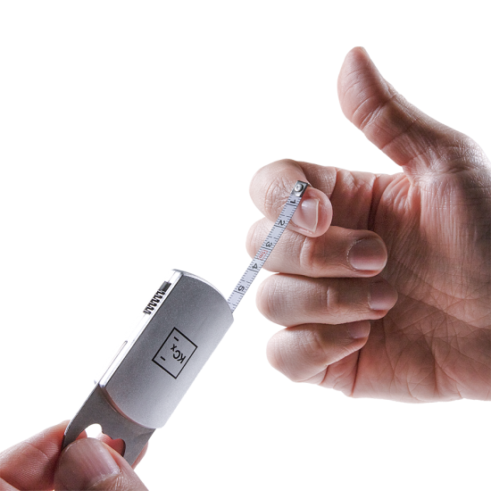 Брелок-открывалка с рулеткой и фонариком «Open»