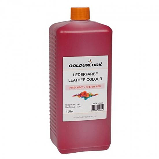 Краска для кожи COLOURLOCK вишнево-красный Lederfarbe kirschrot 1000 мл Краска для кожи COLOURLOCK вишнево-красный Lederfarbe kirschrot 1000 мл
