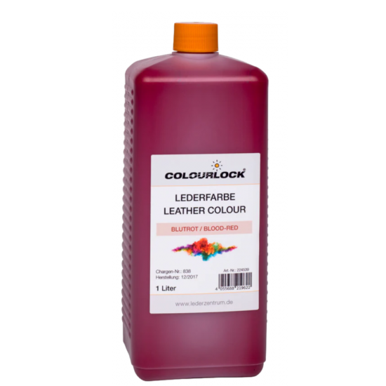 Краска для кожи COLOURLOCK кроваво-красный Lederfarbe blutrot 1000мл Краска для кожи COLOURLOCK кроваво-красный Lederfarbe blutrot 1000мл