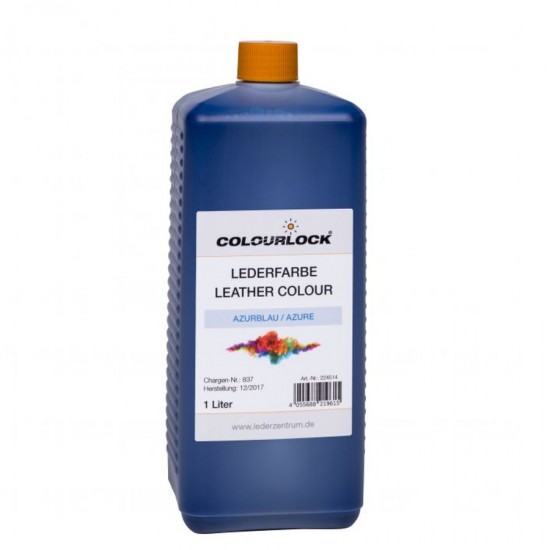 Краска для кожи COLOURLOCK лазурно-голубой Lederfarbe azurblau 1000 мл Краска для кожи COLOURLOCK лазурно-голубой Lederfarbe azurblau 1000 мл