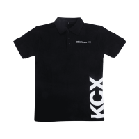 Поло с коротким рукавом. Цвет черный, размер L