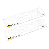 Рамка для автомобильных номеров белая (комплект 2 шт.)