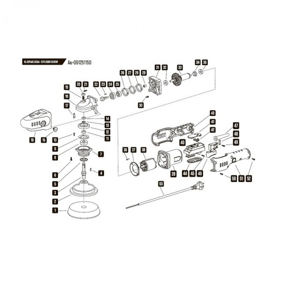Профессиональная бесщёточная полировальная машинка роторного действия Au-061251150