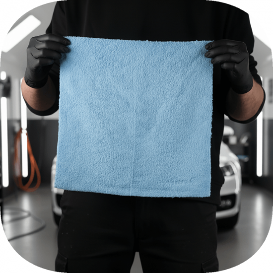 PROFI-MICROFASERTUCH BLAU Микрофибра салфетка 40*40 см, голубая, 400гр, комплект 50 шт.